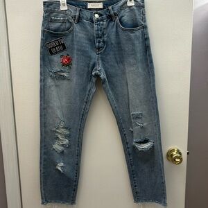 💙PACSUN Distressed Girlfriend Jeans